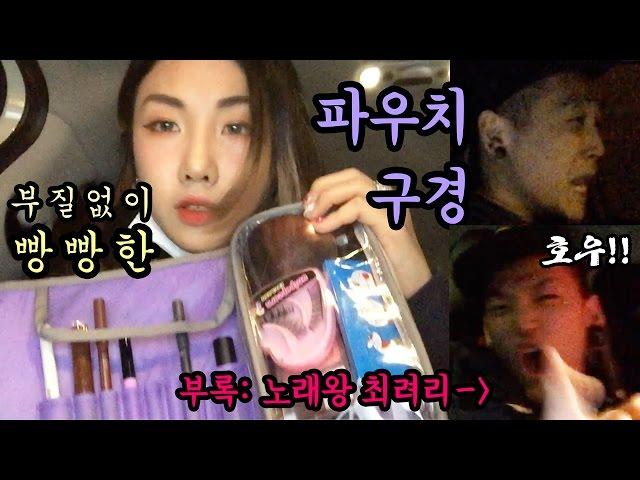 Korean Full Makeup Bag in a Car