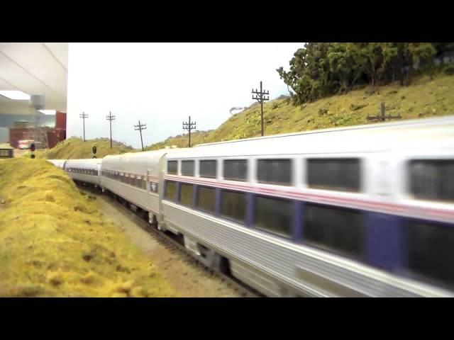 Chasing Amtrak's Lake Shore Limited #49 Both sections On The Providence Northern Model RR Club