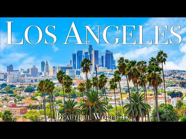 Los Angeles 4K Amazing Aerial Film - Peaceful Piano Music - Scenic Relaxation