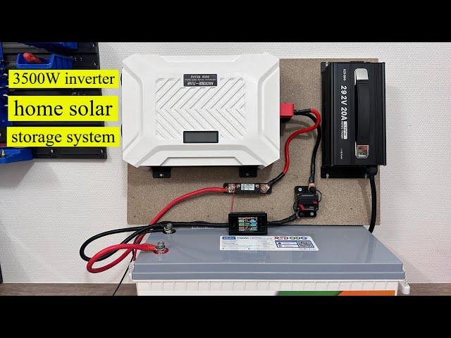 Complete installation home solar energy storage 24V system With 3KW inverter