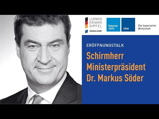 Eröffnungs -Talk zum LEG 2024 mit SchirmherrMinisterpräsident Dr. Markus Söder & Dr. Wolfram Weimer