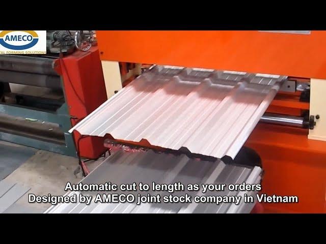 Roof panels roll forming machine Ag/R/IBR panels roll forming machine.Máy Cán Tôn  #rollformmachine