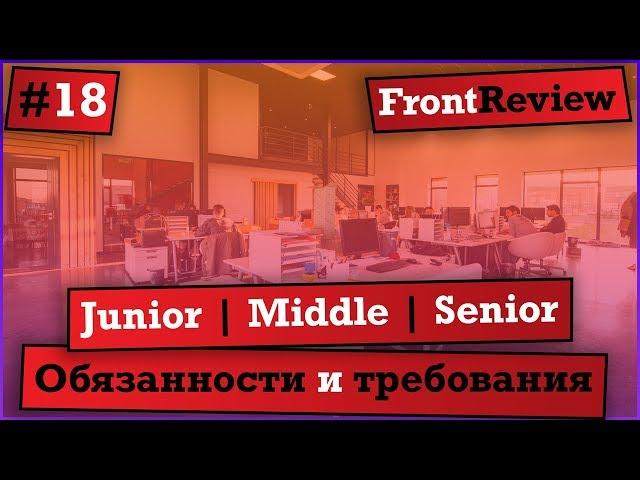 Frontreview #18 Junior | Middle | Senior обязанности и требования