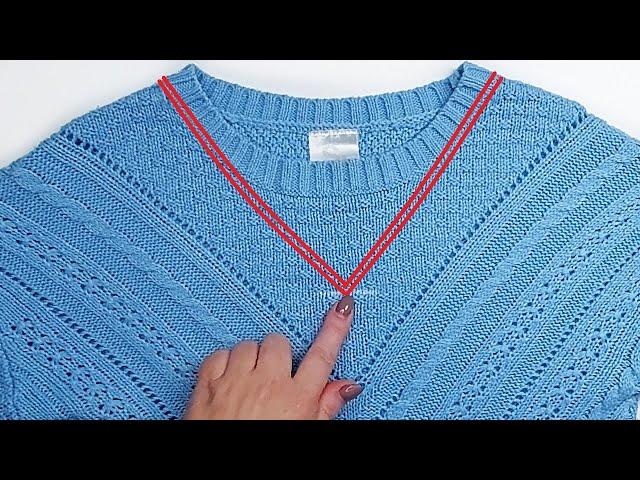 Secret Technique: How to Easily Make a V-Neckline in 10 Minutes