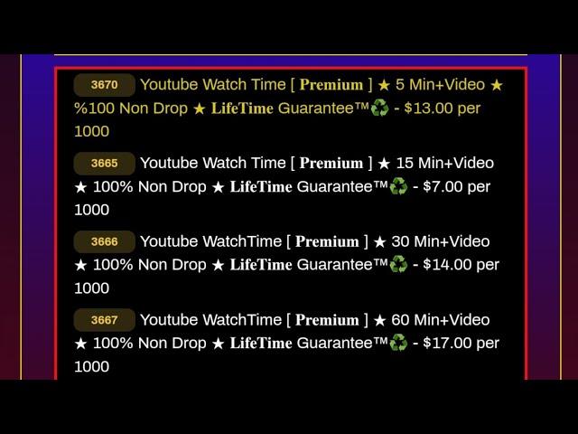 Youtube Watchtime Lifetime Guarantee || Cheapest SMM Panel For YouTube Watch Time #resellerboost