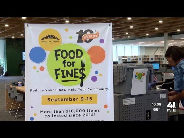 Mid-Continent Public Library's Food for Fines program to benefit local food pantries