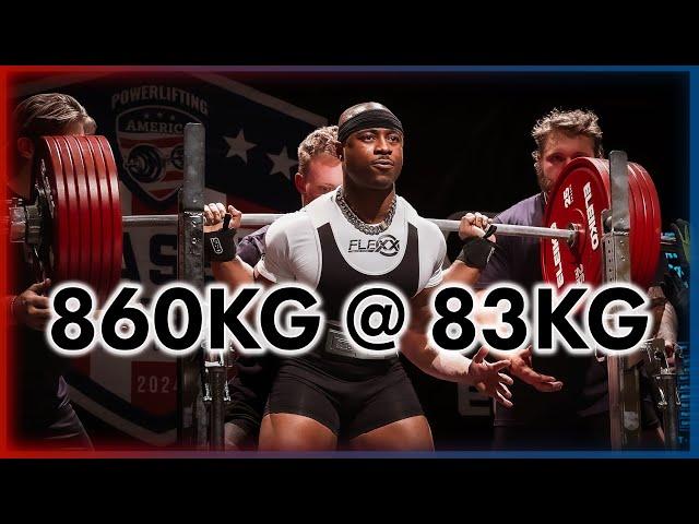 Russel Orhii - 860kg @ 83kg | Powerlifting America Nationals 2024