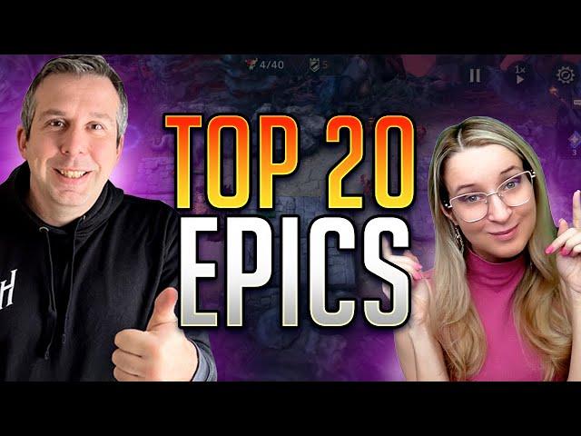 TOP EPICS YOU NEED TO MAX! | Watcher of Realms