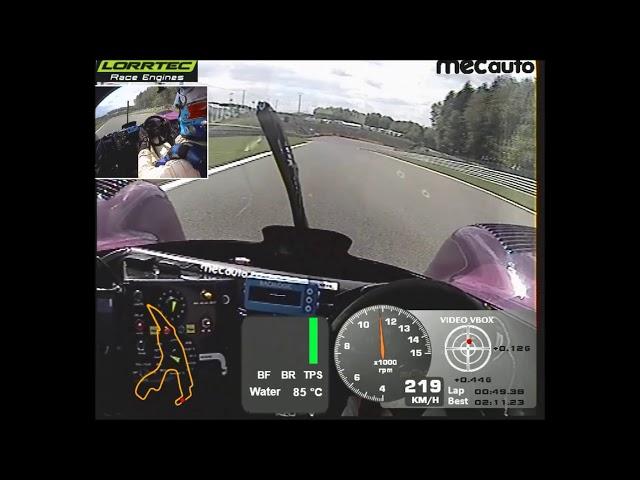 Fast Lap in 2'10"59 !! at Francorchamps in Jaguar XJR 14