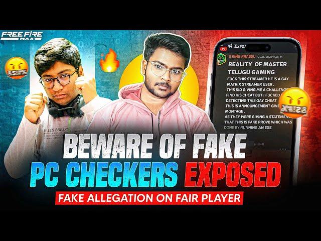 BEWARE OF FAKE PC CHECKERS  | FAKE ALLEGATION  - NIBBAS EXPOSED BY ANR GAMING - FREE FIRE TELUGU