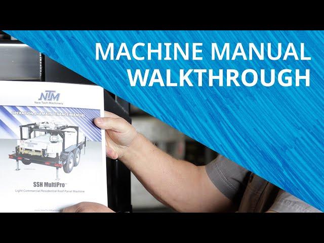 What is the Best Way to Use an NTM Manual? Machine Manual Walkthrough