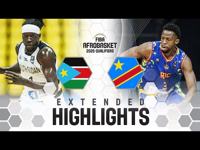 South Sudan  v Congo DR  | Extended Highlights | FIBA AfroBasket 2025 Qualifiers