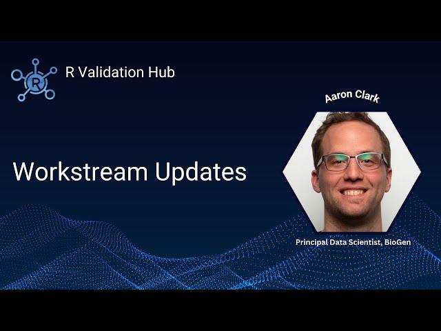 R Validation Hub Workstream Updates