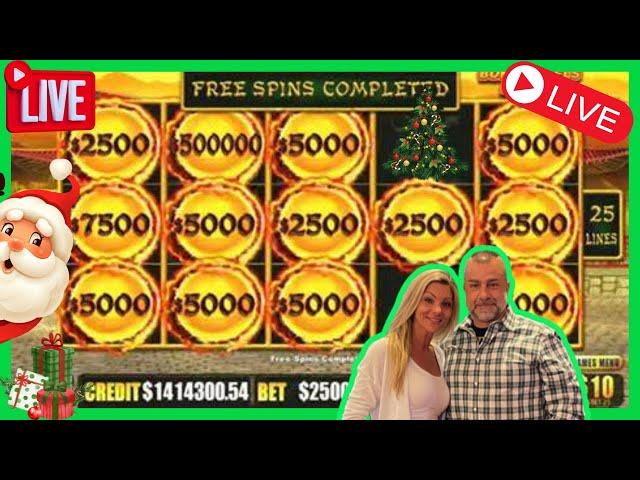 LIVE! Christmas Slot Jackpots From Las Vegas!