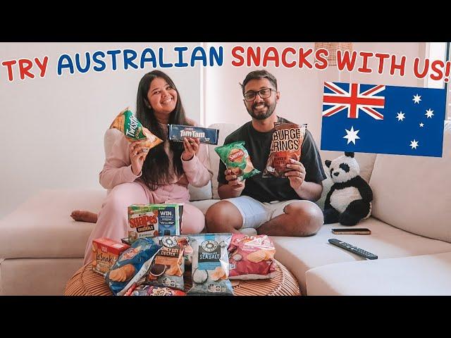 My Long Distance Partner Tries Australian Snacks For The First Time! 