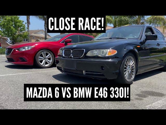 CLOSER THAN EXPECTED! 2003 BMW 330i vs 2015 Mazda 6!