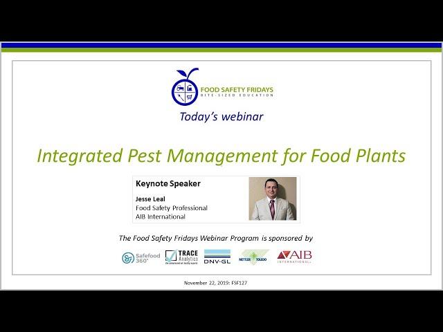 Integrated Pest Management for Food Plants