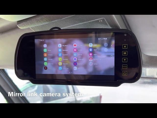 Motorhome Mirror link reverse camera system