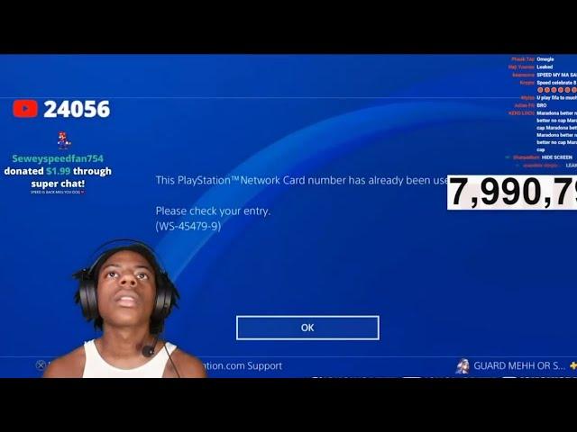 Someone Steals Speeds 500$ PSN Card..