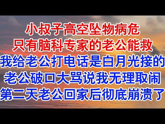 小叔子病危，只有脑科专家的老公能救。情况危急，我给老公打去电话，那边却传来他白月光的声音：“嫂子，沈泽在洗澡，晚点打可以吗？#小说 #故事 #爱情故事 #情感 #情感故事  #为人处世 #婚姻