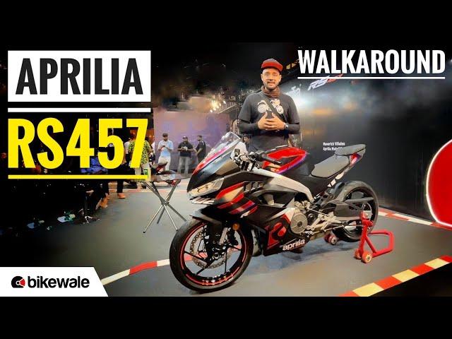 Aprilia RS 457 Walkaround | Price, Exhaust Sound, Specifications & Features Revealed | BikeWale