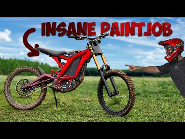 Meine 72V Surron bekommt den geilsten Paintjob || Candy Red || Surron Umbau Part 5