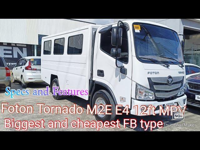 Foton Tornado M2E E4 12ft MPV 2023