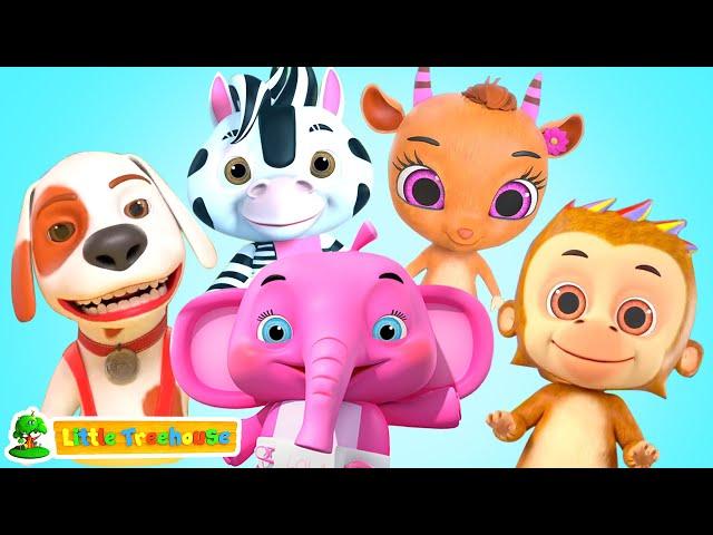 5 Little Animals - Learn Numbers with Rhyme & Kids Song by Little Treehouse