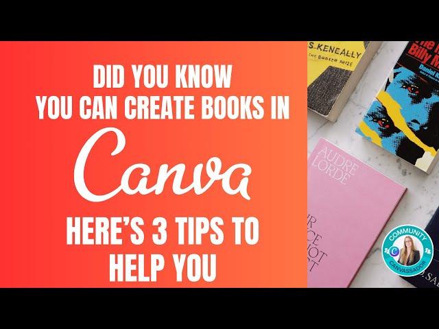 3 tips for creating books in CANVA #canva #createoncanva #canvassador