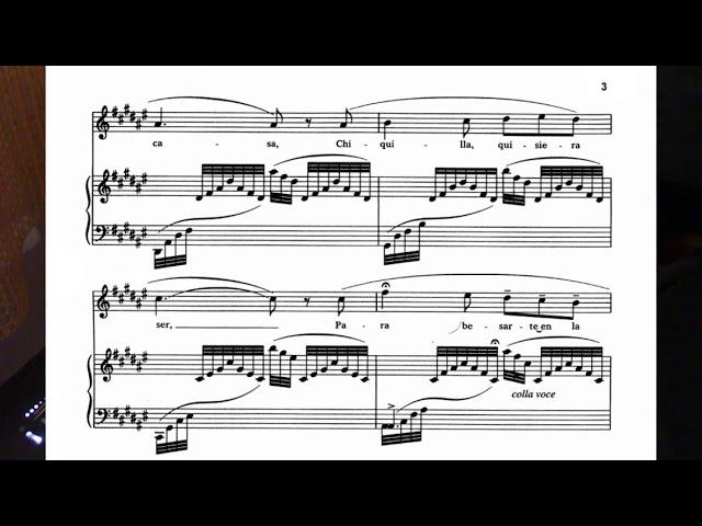 Del cabello mas sutil - Obradors / Acompañamiento con Partitura