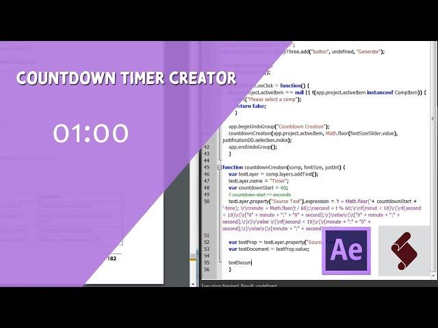 ExtendScript Tutorial: Countdown Timer Script