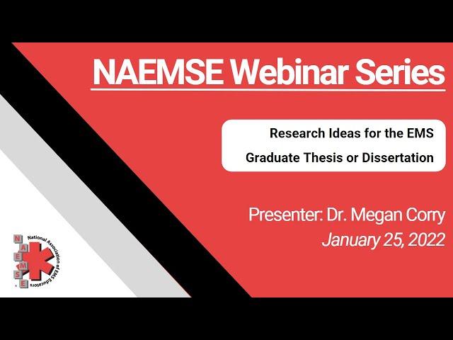 Research Ideas for the EMS Graduate Thesis or Dissertation