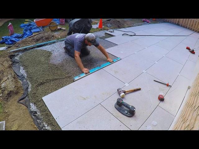 Building a Porcelain Patio in 9 Minutes