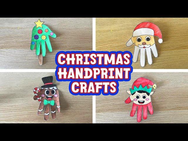 5 Easy Handprint Christmas Crafts For Kids | Easy Craft Activities For Christmas