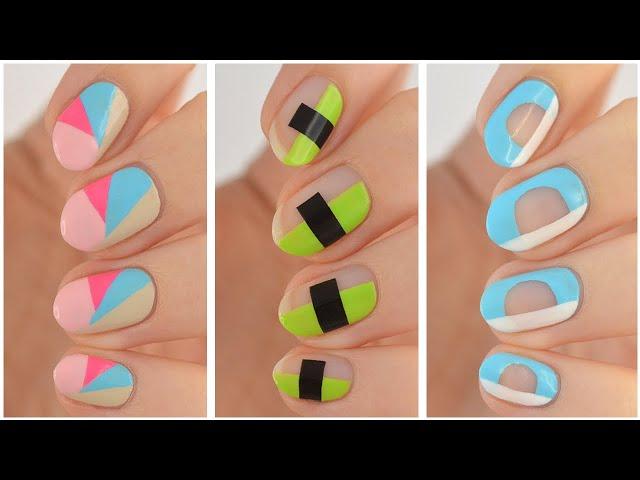 Trendy Colorblock Nail Art Designs Using Tape!