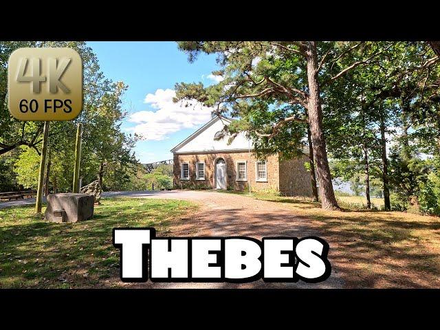 Driving Around Small Town Thebes, Illinois in 4k Video