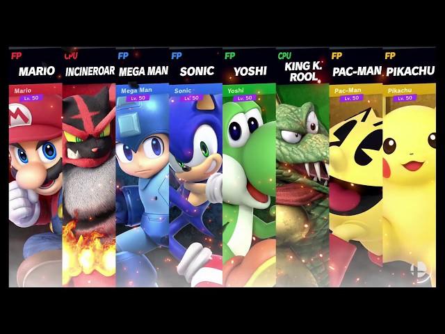 Super Smash Bros Ultimate Amiibo Fights Request #769 Red vs Blue  vs Green vs Yellow Team Battle