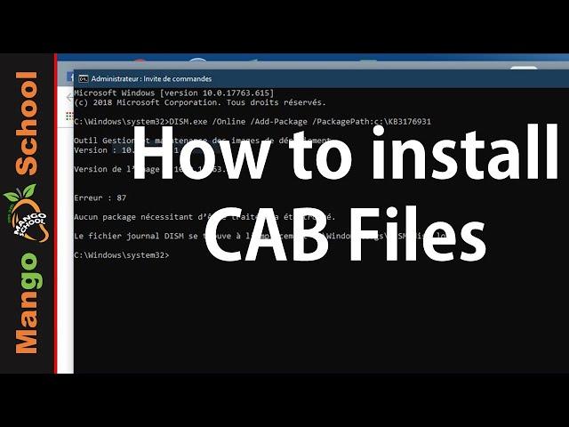 How To install Windows 10 Cab files