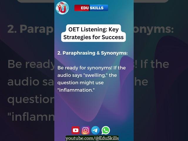 Edu Skills OET Listening | Key Strategies for Success | Boost Your Score : OET Made Easy