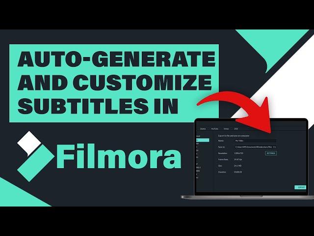 How to Auto Generate and Customize Subtitles In Filmora 13