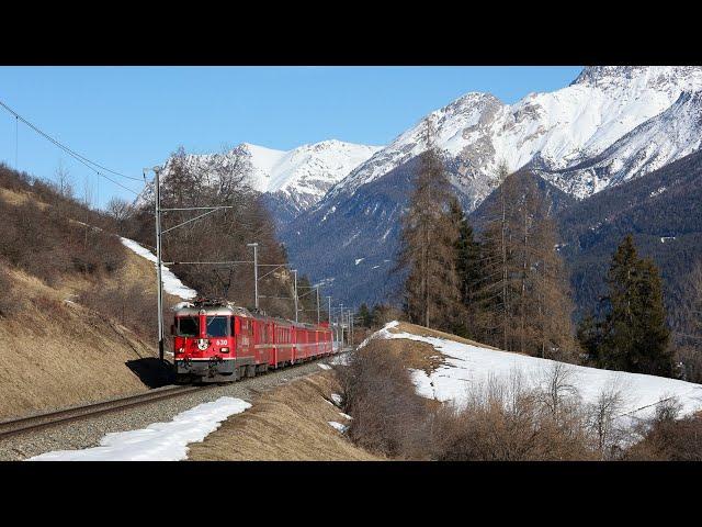 Loco-hauled in Lower Engadine