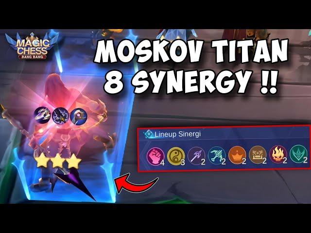 MOSKOV TITAN 8 SYNERGY PRINCE !! PAKE WRESTLER AUTO BANYAK DEFENSENYA !! COMBO MAGIC CHESS ML 2024