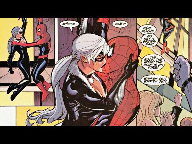 Spiderman & Black Cat's Make Out Goes Viral In Public