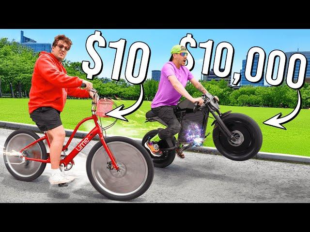 $10 vs $10,000 Electric Bikes!