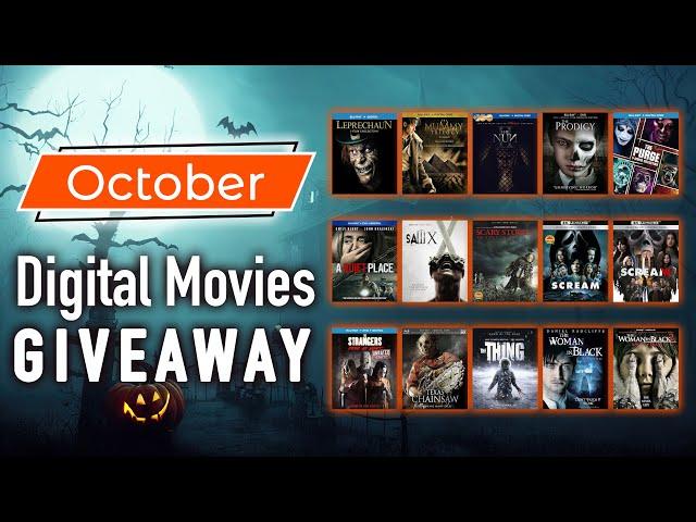 FREE Digital Movies Giveaway - Halloween Edition | October 2024 