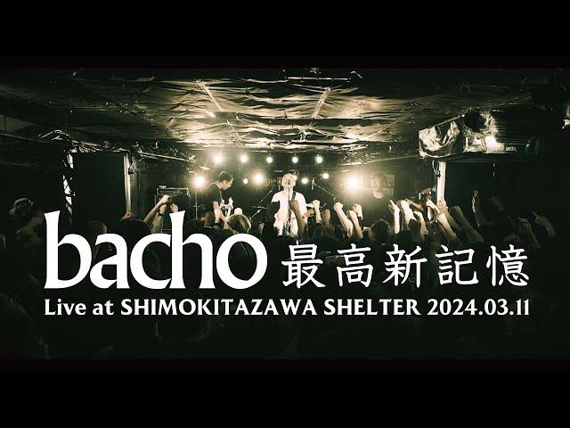 bacho - 最高新記憶【 Live at 東京・下北沢SHELTER 2024.03.11 / 1MAN 2DAYS "出航" 】