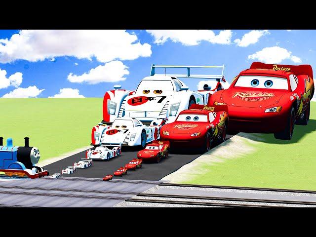 Big & Small Cars 2 Shu Todoroki vs Big & Small Mcqueen vs Thomas the Train | BeamNG.Drive