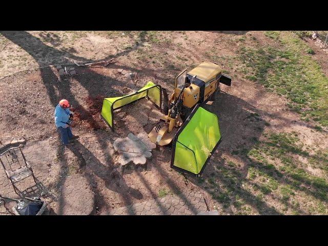 Aerial view of work by Huntsville Stump Removal