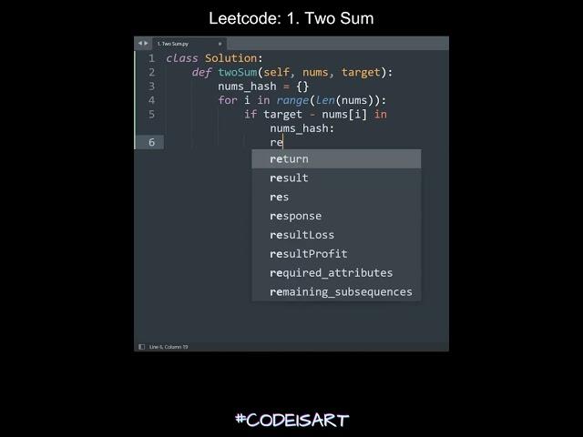 Leetcode 1. Two Sum in Python | Python Leetcode | Python Coding Tutorial | Python Coding Interview