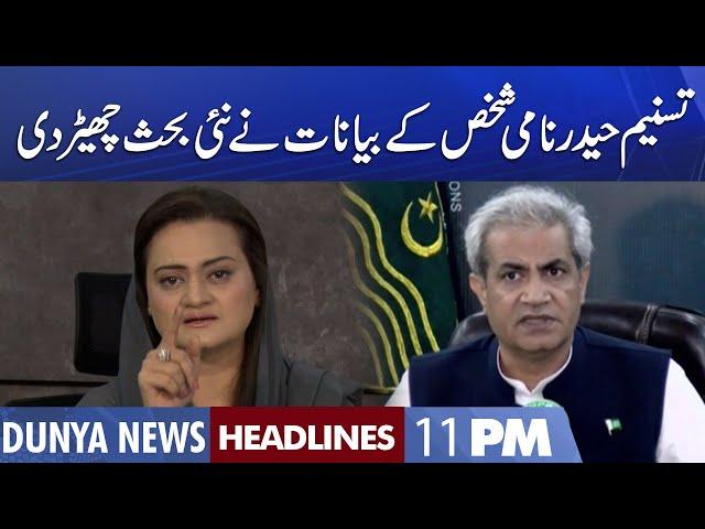 Tasneem Haider alleges PML-N | Dunya News Headlines 11 PM | 20 Nov 2022